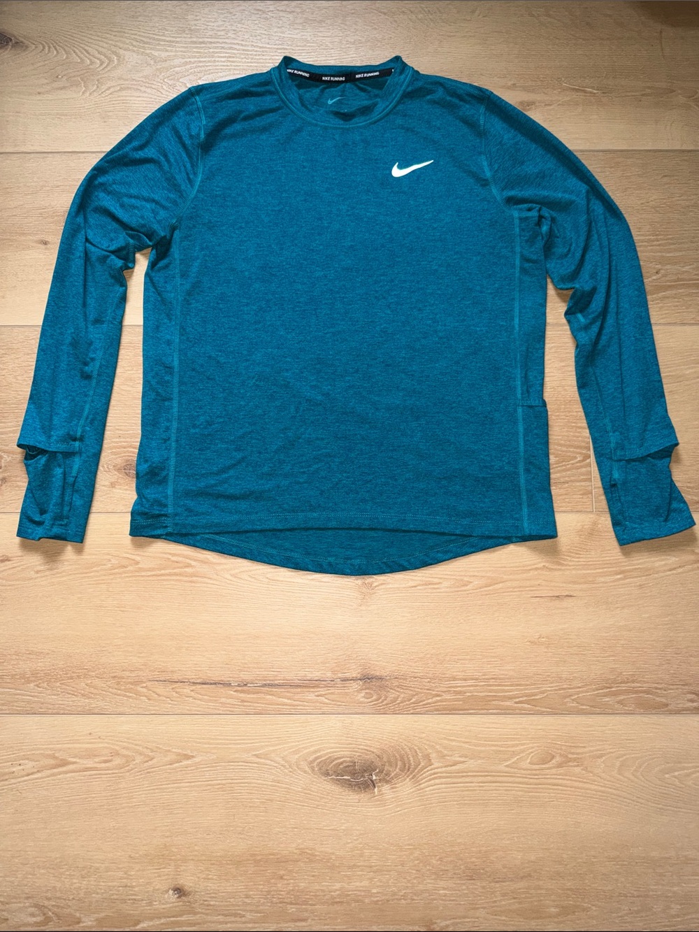 Nike Running Dri-Fit Teal Long Sleeve Active Shirt